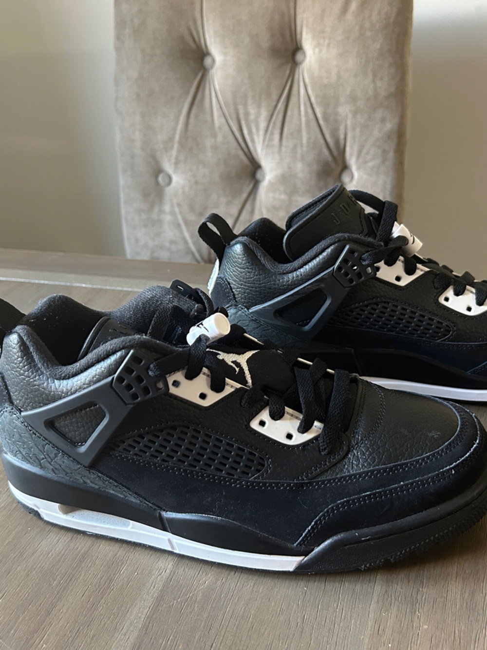 Jordan Black and White Low-Top Sneakers